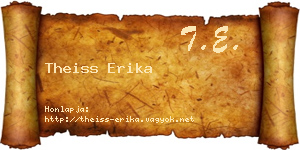 Theiss Erika névjegykártya